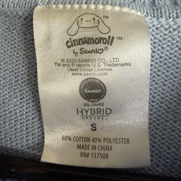 Cinnamoroll by Sanrio Women's Sweater Small Blue Pink Argyle Hello Kitty - Picture 6 of 7